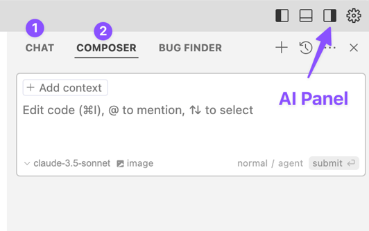 AI Panel in Cursor